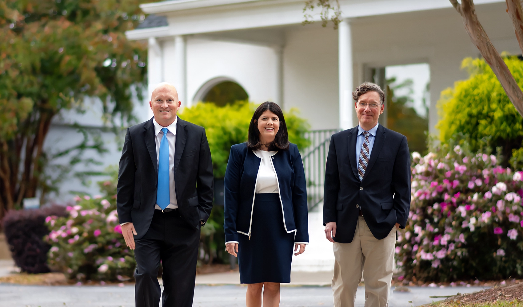 SWS Accident and Personal Injury Lawyers in Carrollton GA - image of three attorneys outside of their Carrollton Georgia office